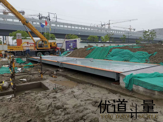 6月4日中交第二航务工程京杭运河杭州段项目120吨工地地磅工程案例